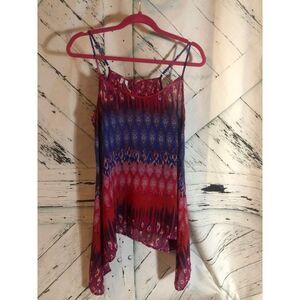 Maurices size large L pink purple tie dye tank top blouse